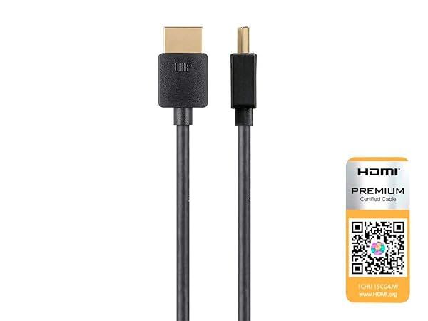 Monoprice 124184 High Speed HDMI Cable 3ft - 4K@60Hz, HDR, 18Gbps, Ultra Slim - Certified Premium Quality