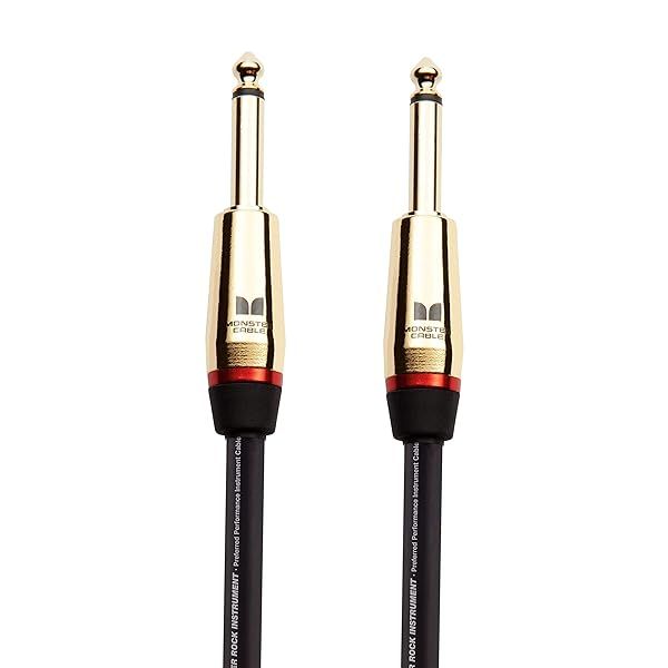 Monster Prolink Rock 6ft Guitar Cable - Premium Straight to Straight Electric Guitar Cable with 95% Copper Shielding