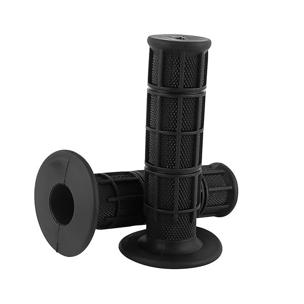 Non Slip Silicone Motorcycle Grips 7/8 Inch Handlebar Grips for Dirt Bikes Scooters ATVs Black 1 Pair