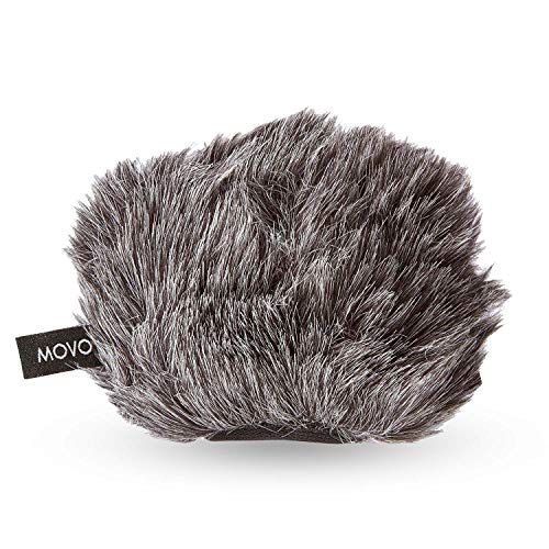 Movo WS-G9 Furry Outdoor Microphone Windscreen Muff for Portable Digital Recorders Fits Zoom H4n H4n PRO H5 H6 Tascam DR-40 DR-05 DR-07 Dark Gray