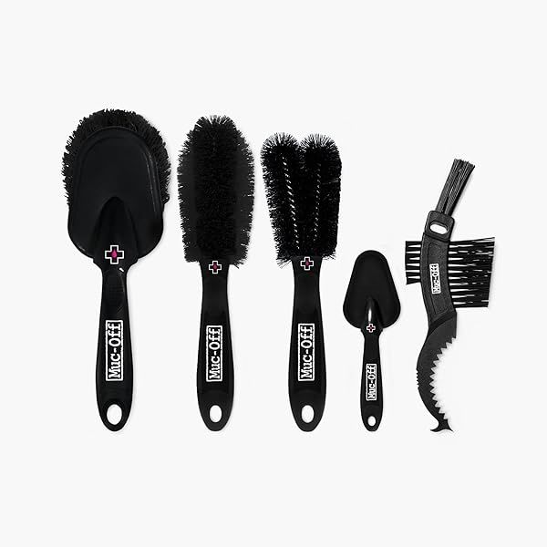 Shop Muc-Off 206 Premium 5-Piece Bike Brush Kit - Durable Nylon Bristles & Ergonomic Handles for Easy Cleaning