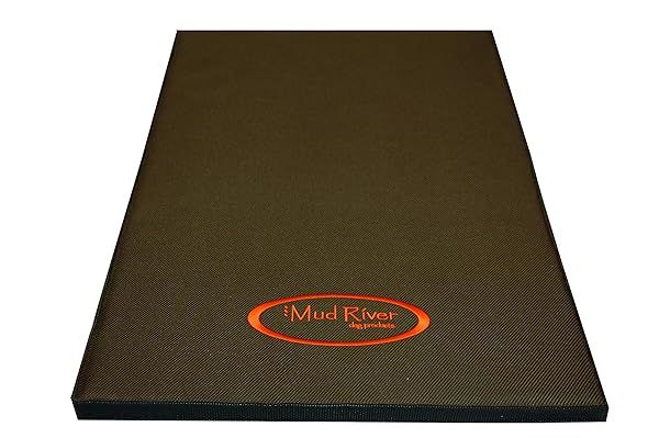 "Buy Mud River X-Large Dog Crate Cushion - Durable Nylon, 32x22", Brown | Comfort for Your Pet"