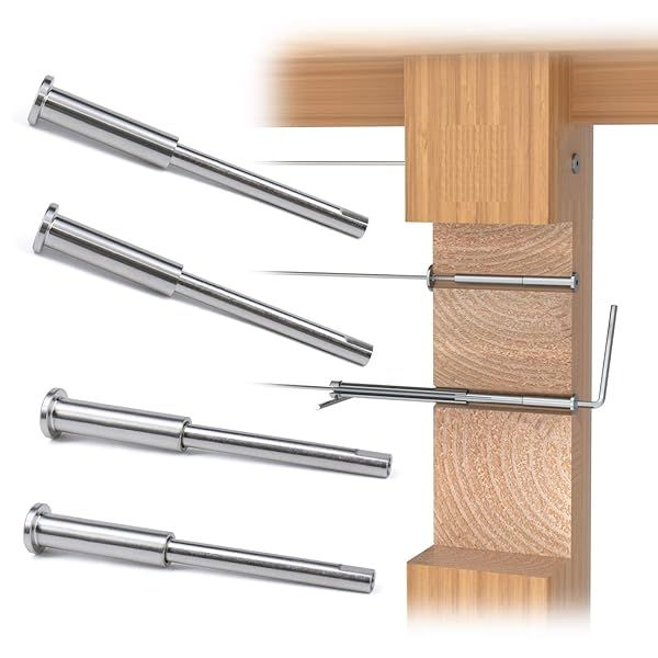 Muzata 20 Pack Invisible Cable Railing Kit T316 Stainless Steel Swage Tensioner for Wood and Metal Post Cable Railing Hardware