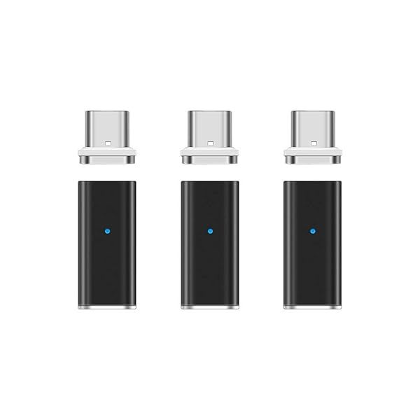 NETDOT Gen10 Magnetic Fast Charging USB-C Adapter (3 Pack) - Compatible with Type-C Smartphones