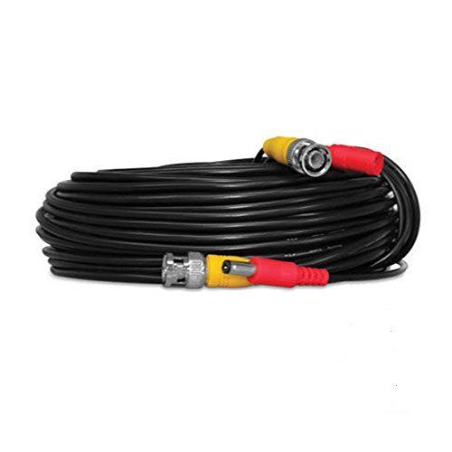 20 FT Black CCTV BNC Power/Siamese Cable for NDA-Electronics Security Cameras