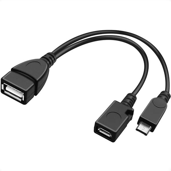 NECABLES 2-in-1 OTG Cable for TV Stick & Power: USB Type A to Micro USB - Compatible with Android & Windows Phones
