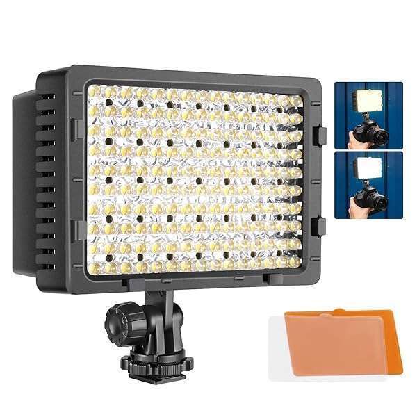 NEEWER 160 LED Video Light for Canon, Nikon, Sony & More - Dimmable Ultra High Power Panel for DSLR Cameras