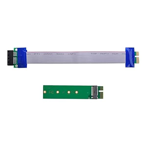 NFHK NGFF M-Key NVME AHCI SSD to PCI-E 3.0 Vertical Adapter with Cable Male to Female Extension for Fast Data Transfer