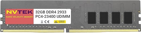 NVTEK 32GB DDR4 2933 PC4 23400 Non ECC UDIMM Desktop RAM Memory Upgrade for Enhanced Performance