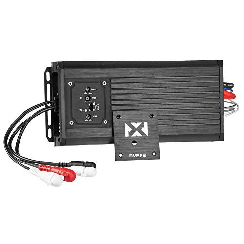 NVX MVPA2 1200W Peak 600W RMS 2-Channel Bridgeable Marine Amplifier Compact IPX67 Waterproof for Marine Powersports Motorcycle
