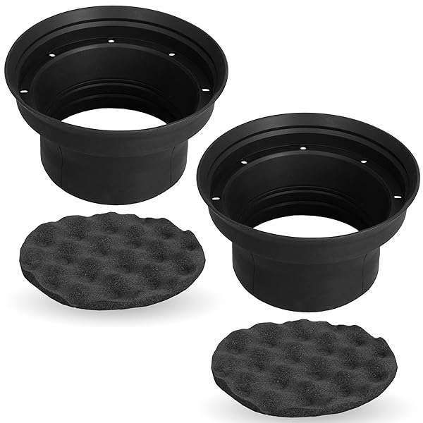 "NVX XBAF65 6.5" & 6.75" Weatherproof Silicone Rubber Speaker Baffle Kit - Durable Sound Protection"