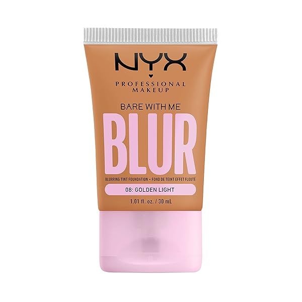NYX Bare With Me Blur Skin Tint Foundation - Golden Light with Matcha, Glycerin & Niacinamide for Flawless Skin