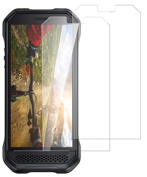 Nakedcellphone Tempered Glass Screen Protector for Verizon Kyocera DuraForce Ultra 5G UW E7110 Twin Pack Clear 9H Hard Scratch Guard
