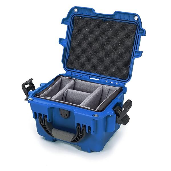 Nanuk 908 Waterproof Hard Case Blue with Padded Divider for Ultimate Protection and Durability