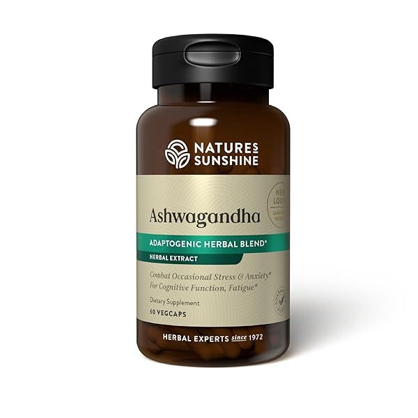 Nature's Sunshine Ashwagandha 60 VegCaps: Boost Energy & Reduce Stress Naturally