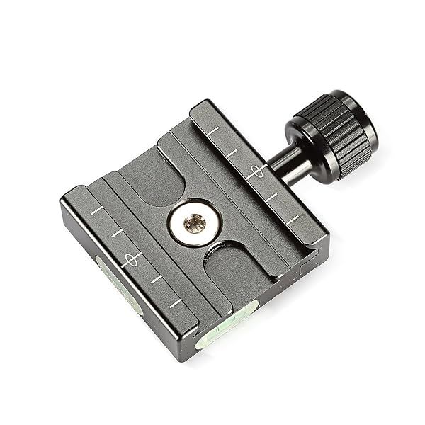 "Neewer 50mm Quick Release Plate QR Clamp with 3/8" & 1/4" Adapter & Bubble Level - Perfect for Photography"