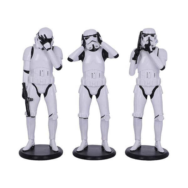 Shop Nemesis Now Stormtrooper Three Wise Sci-Fi Figurines - 14cm White Collectibles