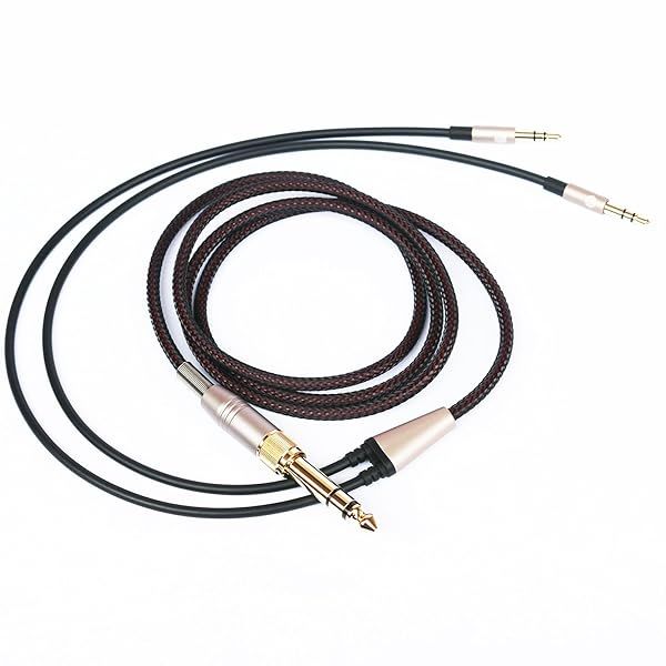 NewFantasia Replacement Audio Cable for Hifiman Sundara Arya Ananda Headphones 3.5mm 6.35mm Dual 3.5mm Connector 1.5meters 4.9feet