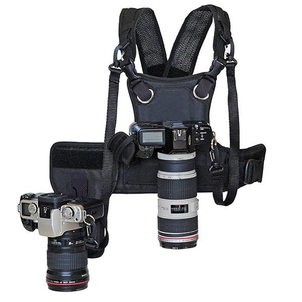Nicama Dual Shoulder Camera Harness: Perfect Carrier Vest for Canon, Nikon, Sony & More - Ideal for Hiking, Weddings & Travel