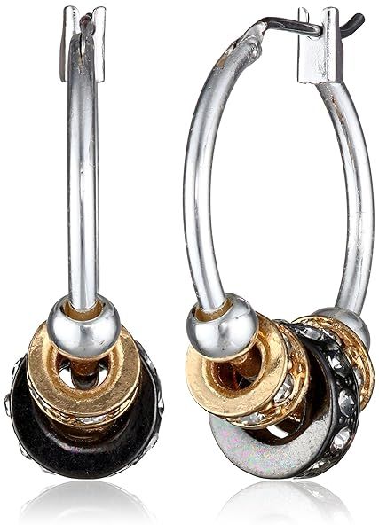 Shop Nine West High Stakes Multi-Tone Petite Slider Hoop Earrings - Stylish & Affordable Jewelry