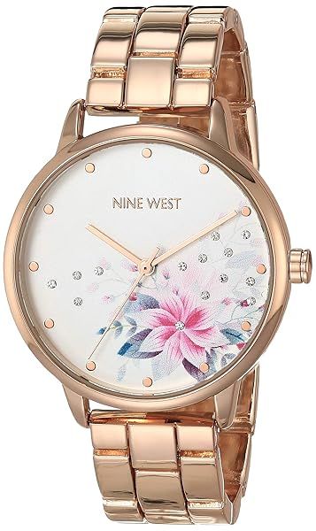 Shop Nine West Women's Crystal Accented Bracelet Watch - Stylish & Elegant Timepiece
