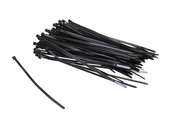 Buy Nippon Labs CT-8INT-BK 8-Inch Black Cable Ties - 100 Pieces for Secure Organization