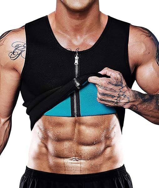 NonEcho Men Sauna Vest Hot Sweat Waist Trainer Neoprene Tank Top Slimming Shirt for Effective Workouts