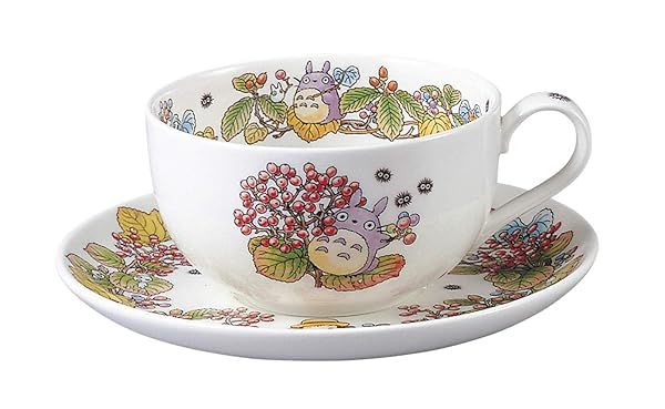Buy Noritake T97285A/4660-5 My Neighbor Totoro Milk Tea Cup & Saucer - Microwave Safe Bone China, 11.8 fl oz