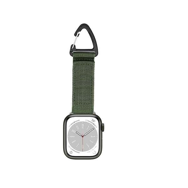 Durable Nylon Strap for Apple Watch: Fob Clip Holder & Tactical Molle Keychain for iWatch Series Ultra 1-8