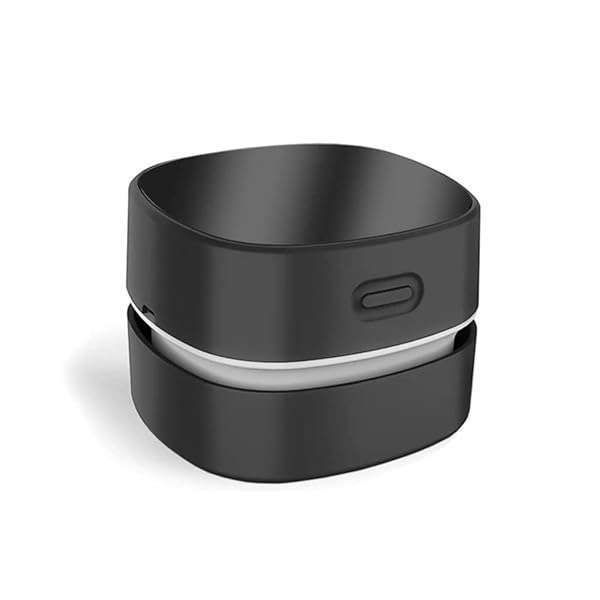 ODISTAR Desktop Vacuum Cleaner,Mini Table dust Sweeper Energy Saving,High Endurance up to 400 mins,Cordless&amp;360º Rotatable Design for Cleaning Hairs,Crumbs,Computer Keyboard (Black Charging)