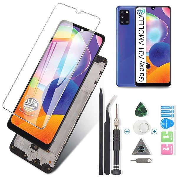 OLED Screen Replacement for Samsung Galaxy A31 A135 SM-A315F LCD Touch Display Digitizer Assembly 6.4 Inch with Kit Support Fingerprint