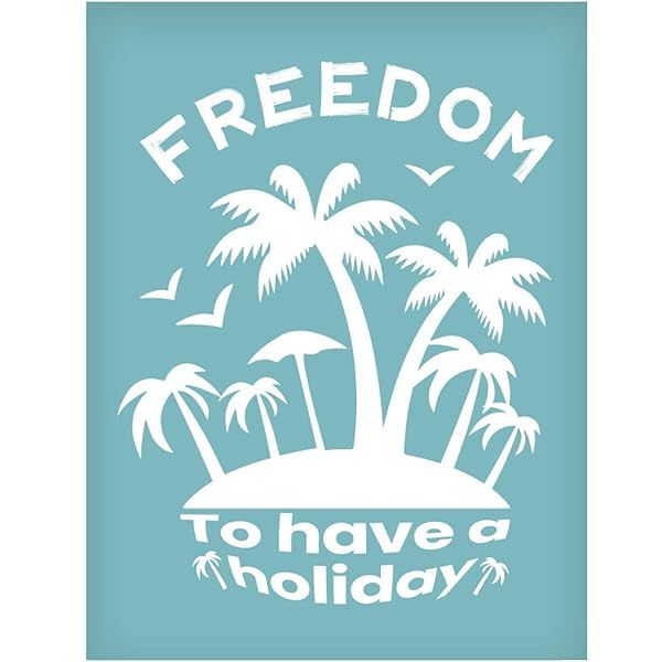 OLYCRAFT Coconut Island Silk Screen Printing Stencil 5.5x7.7 Inch Self-Adhesive Reusable Washable for T-Shirt Pillow Fabric Painting