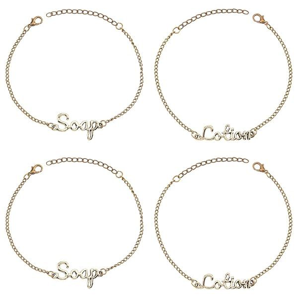 OLYCRAFT 8Pcs Soap and Lotion Dispenser Tags Alloy Lotion Bottle Tags Silver Soap and Lotion Label Tags with Chains for Bathroom Soap Dispenser