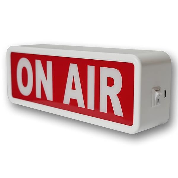 ON AIR Light Sign for Studio Home Office Desk Decor with Easy ON Off Switch Perfect for Recording and Broadcasting