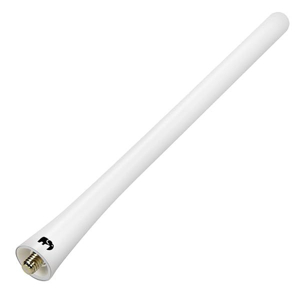 ONE250 7 Inch Flexible Antenna for Dodge RAM Trucks 1994 to 2024 Optimized FM AM Reception White