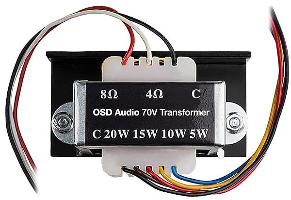 OSD Audio 70V Commercial Line Transformer SP70: 20W, 15W, 10W & 5W Options for Premium Sound Distribution