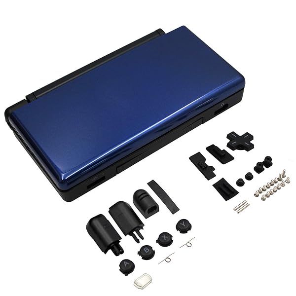 OSTENT Nintendo DS Lite Repair Parts Kit - Blue & Black Housing Shell Replacement