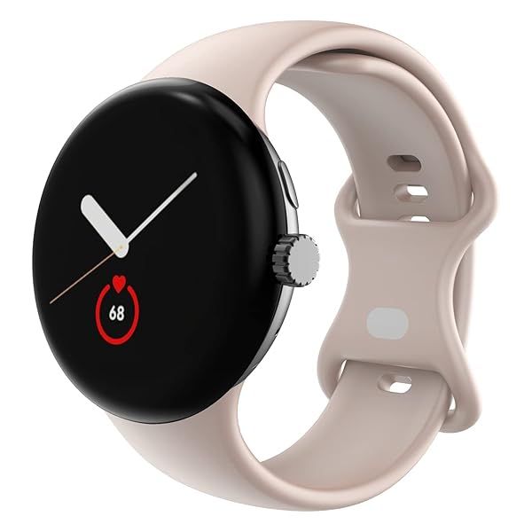 OVERSTEP Bands Compatible with Google Pixel Watch 4 3 Band 41mm Pixel Watch 2 Band Google Pixel Watch Band - Metal Buckle - Soft Silicone Replacement