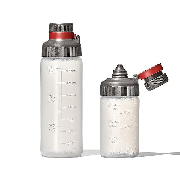 OXO Outdoor Leakproof Squeeze Bottle Set - 3 & 6 oz for Easy Travel & Storage