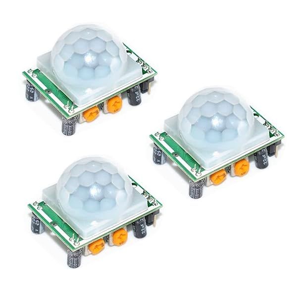 Oiyagai 3 Pack HC-SR501 PIR Motion Sensor Module, Human Body Infrared Detector for Arduino Raspberry Pi Smart Home Automation Projects
