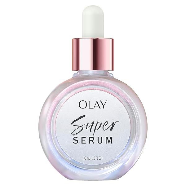 Olay Super Serum 1.0 oz: Niacinamide, Vitamin C, Collagen Peptide & AHA for Radiant Skin