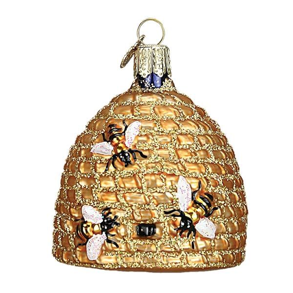 Shop Old World Christmas Bee Collection: Glass Blown Ornaments & Bee Skep for Your Tree