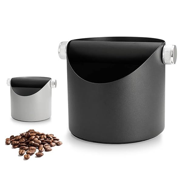 Ompellus Large Capacity Espresso Knock Box with Non-Slip Base Essential Barista Tool for Coffee Lovers