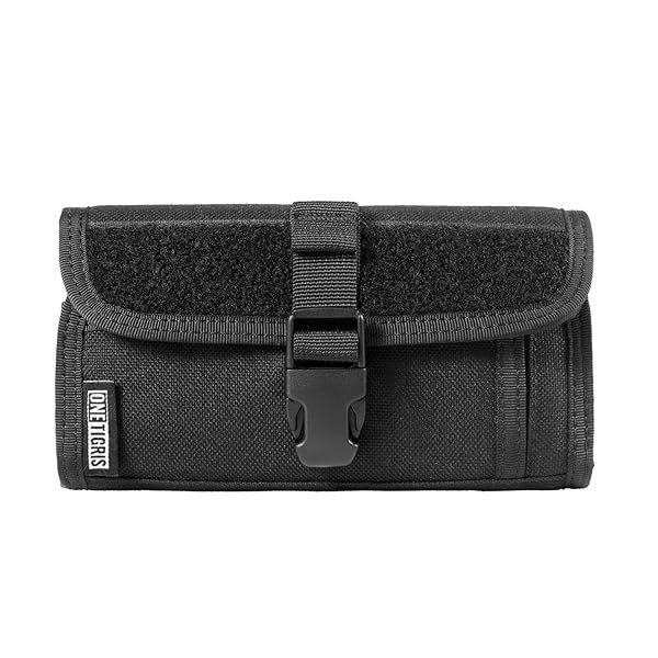 "OneTigris Tactical Phone Pouch: MOLLE Holster for 4.7-6.1" Phones with Quick Release Buckle - Ideal Waist Bag for Outdoor Use"
