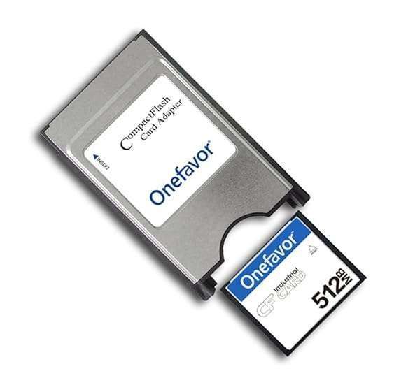 Onefavor Compact Flash to PCMCIA Adapter - CF to PC Card with 512MB Memory Card for Fast Data Transfer