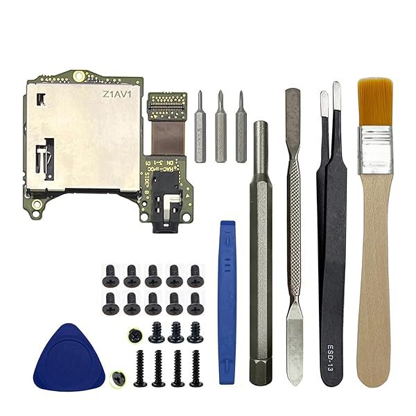 Onyehn Game Cartridge Card Slot Reader Tray with Headphone Jack for Nintendo Switch Replacement Repair Part