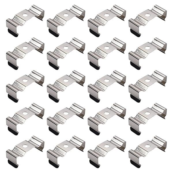 Othmro 100 Pack T8 Clips Bracket Hanger for LED Light Tube and Fluorescent Fixture Nickel Plated Manganese Steel