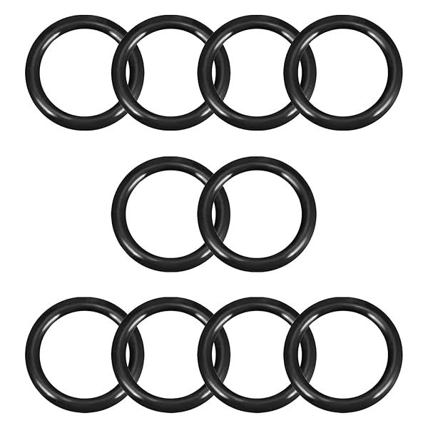 Othmro 10pcs Nitrile Rubber O-Rings 2.5mm Wire Dia 16mm OD for Oil Air Sealing Professional Plumbing Car Repair Black