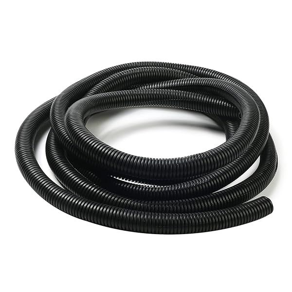 Othmro 8/9 Inch OD 16.4FT Electrical Conduit Split Wire Loom Tubing Flexible Polyethylene Hose Cover for Home Outdoor Automotive Marine Use