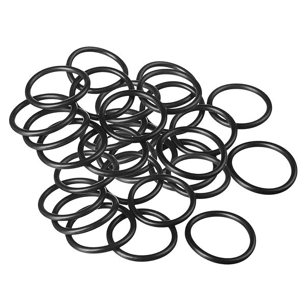 Othmro 25pcs Nitrile Rubber O-Rings 2.5mm Wire Dia 34mm OD for Oil Air Sealing Professional Plumbing Car Repair Black